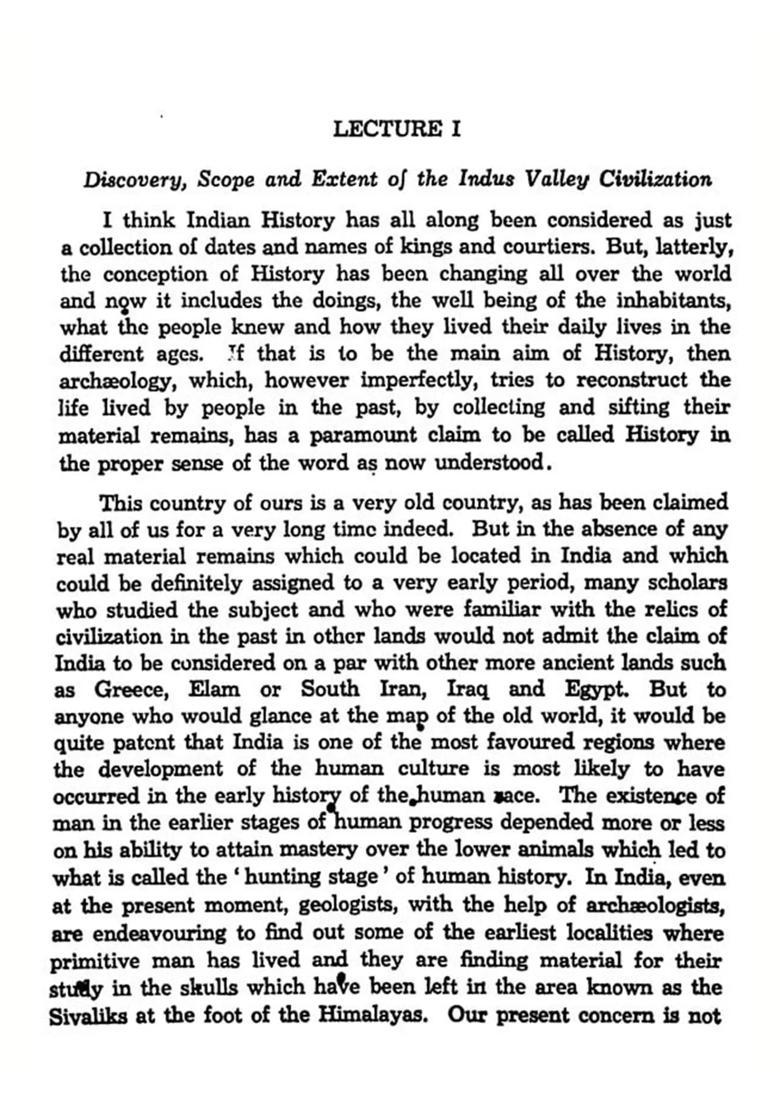 Prehistoric Civilization of the Indus Valley - Indya