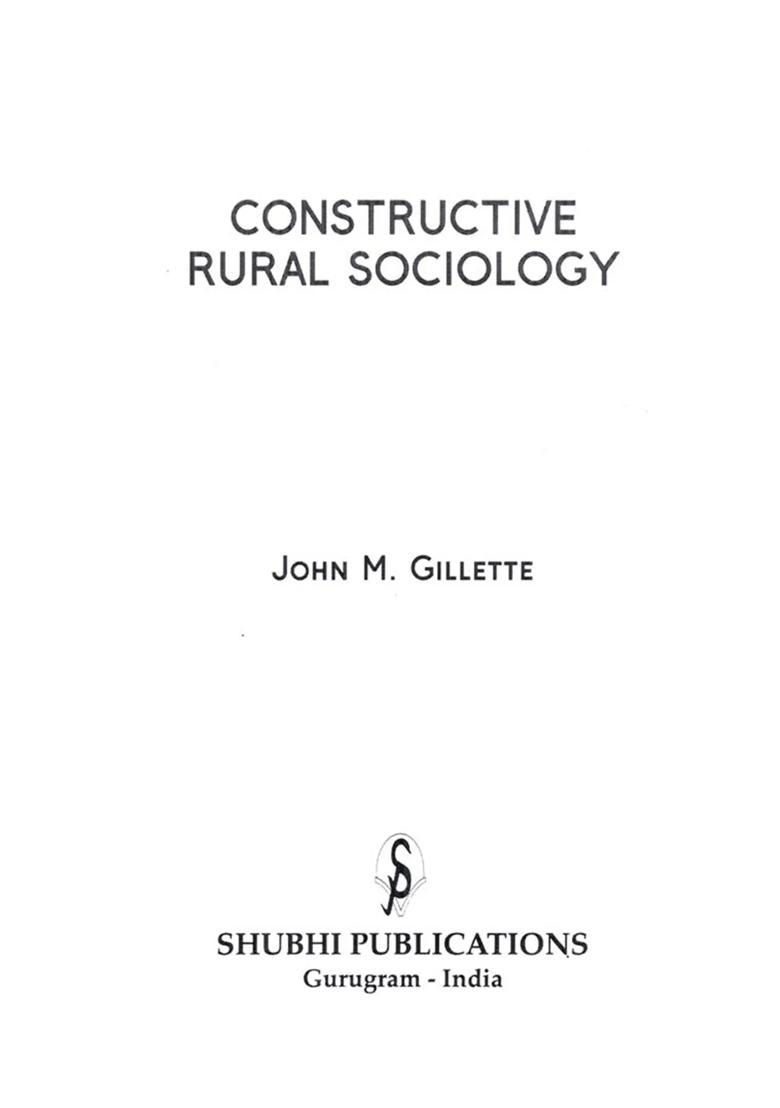 Constructive Rural Sociology - Indya