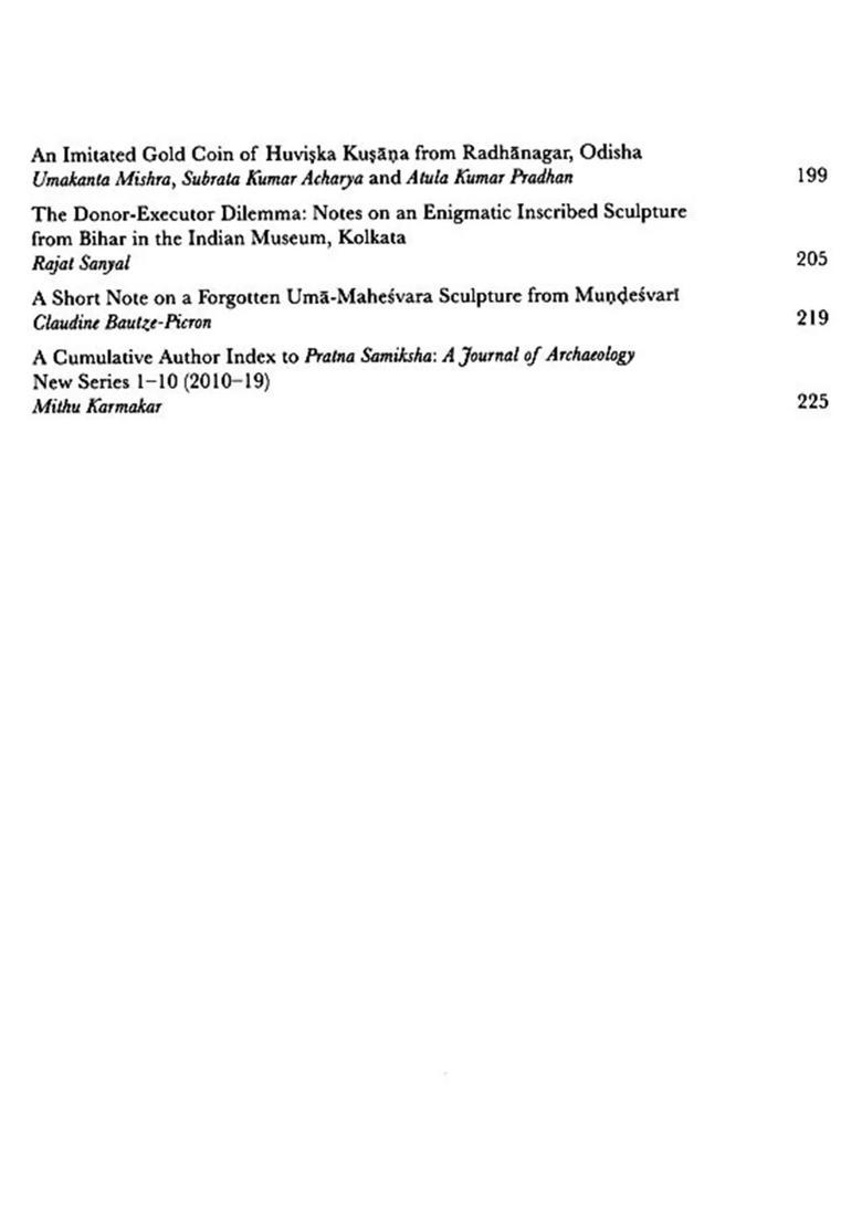 Pratna Samiksha: A Journal of Archaeology (The Temple at Paschim Jata, Architecture of the Faruqis of Burhanpur) Volume-11, 2020 - Indya