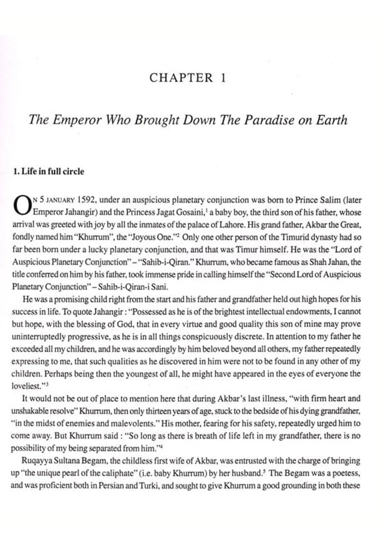 Shah Jahan and His Paradise on Earth- The Story of Shah Jahan