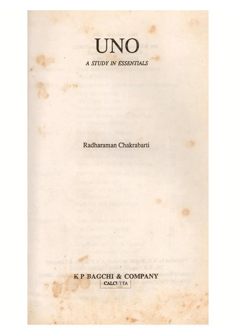 UNO- A Study in Essentials (An Old and Rare Book) - Indya