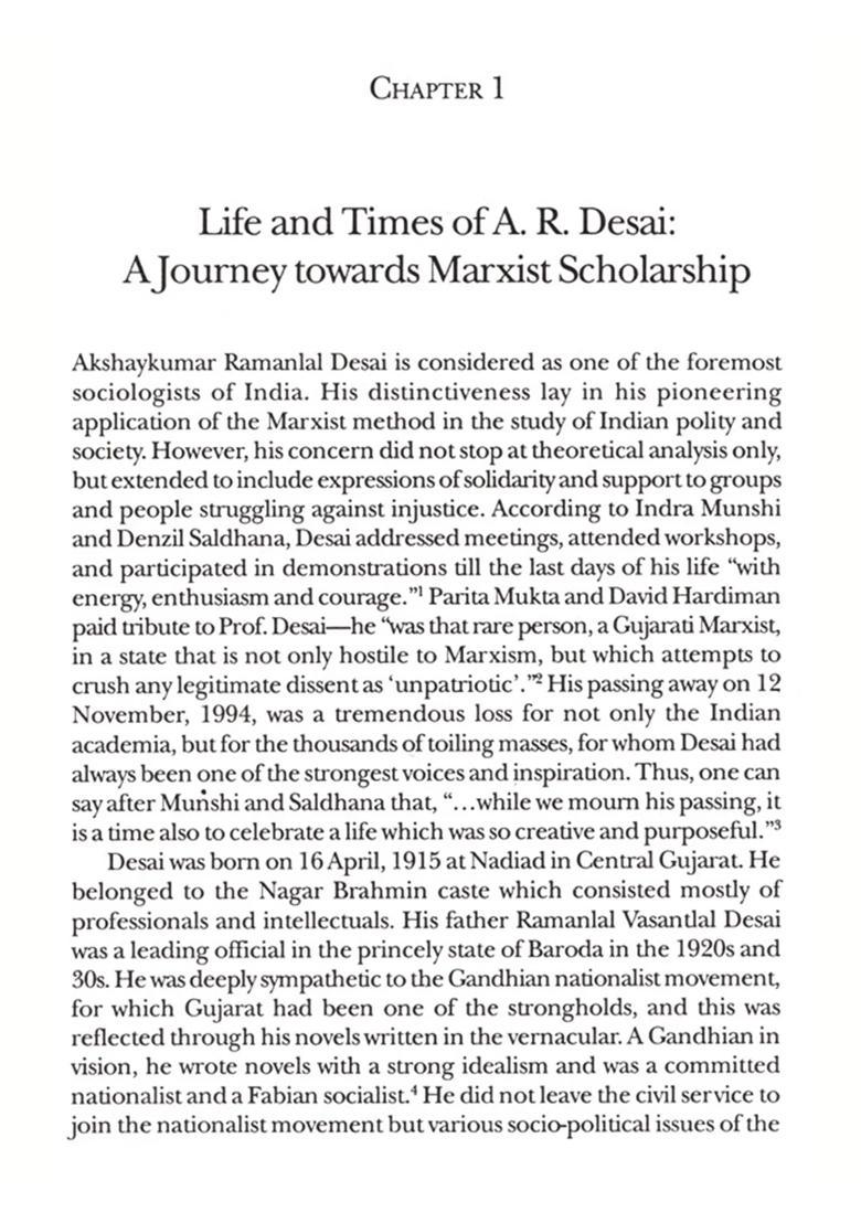 The Marxist Sociology in India- A Study of the Contribution of A.R. Desai - Indya