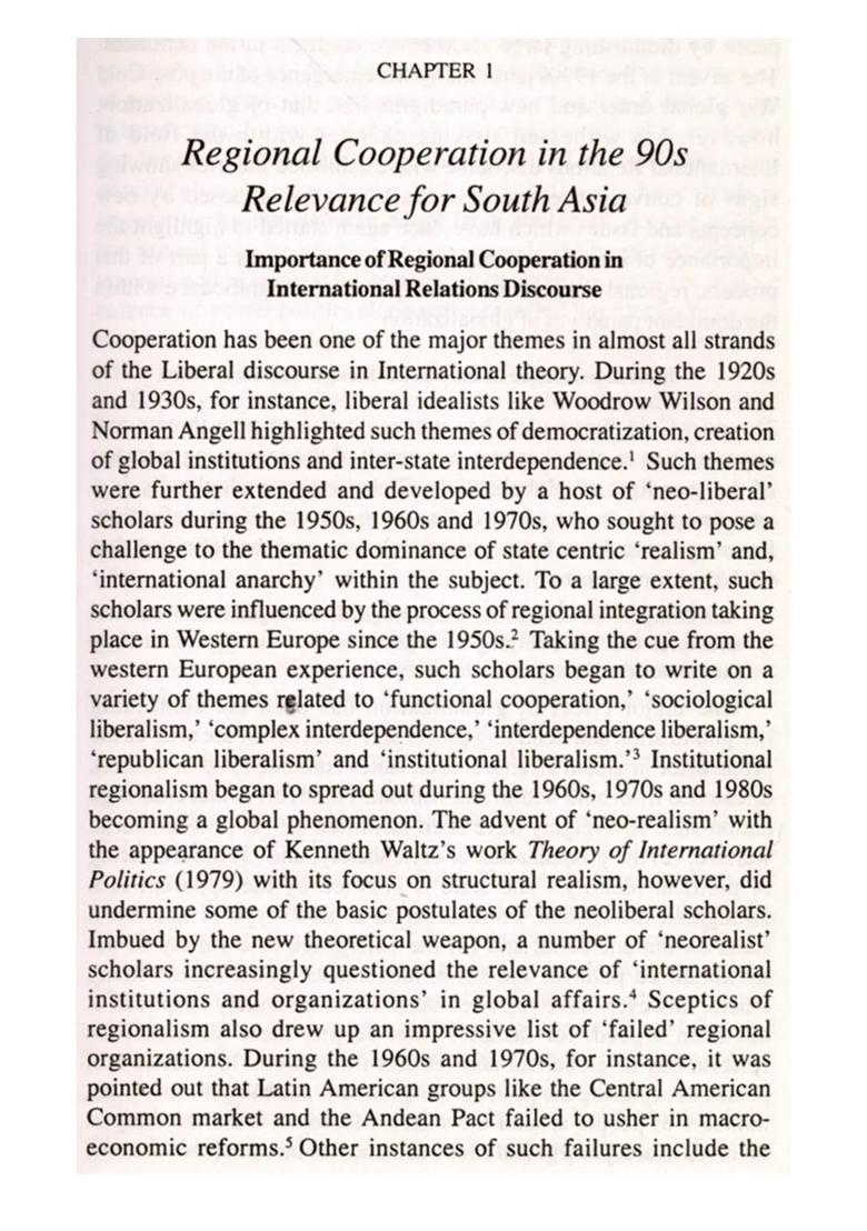 Cooperation in South Asia- The Indian Perspective - Indya