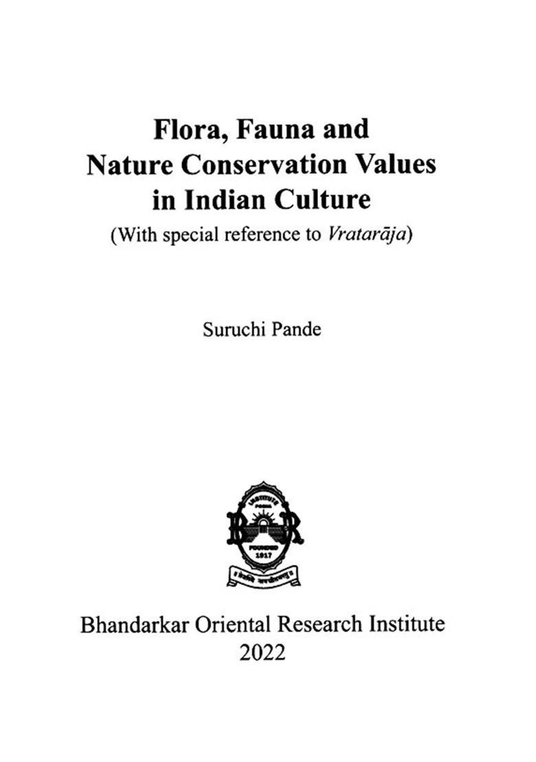 Flora, Fauna and Nature Conservation Values in Indian Culture (With Special Reference to Vrataraja) - Indya