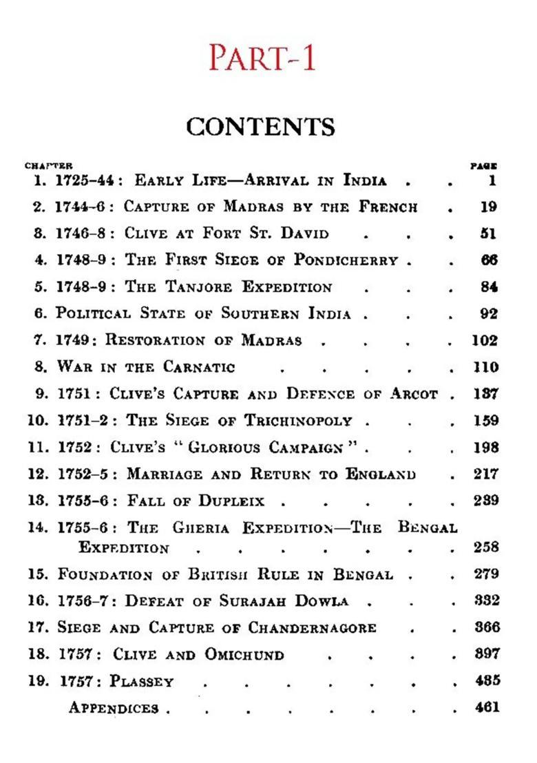 The Life of Lord Clive - Indya