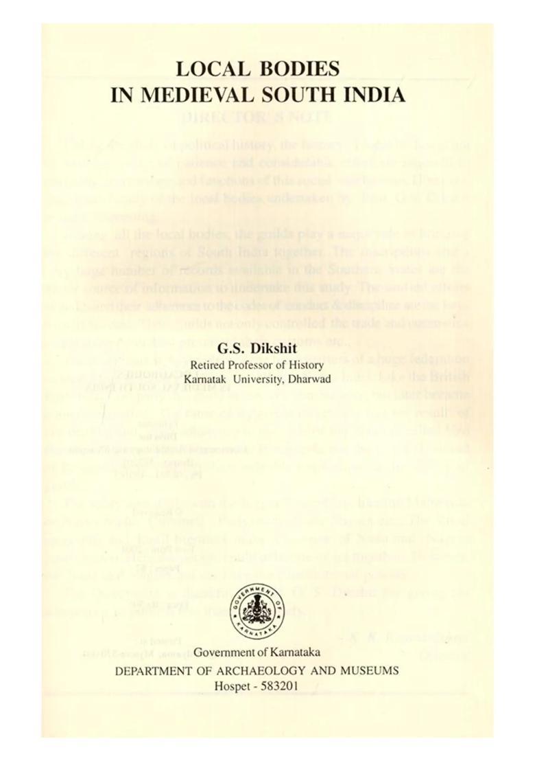 Local Bodies in Medieval South India - Indya