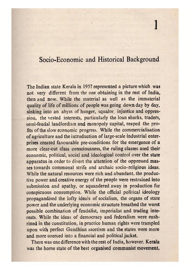 The First Communist Ministry in Kerala 1957-9 (An Old and Rare Book) - Indya