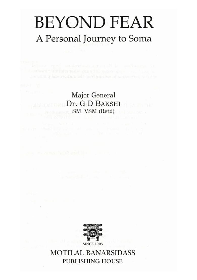 Beyond Fear: A Personal Journey to Soma - Indya