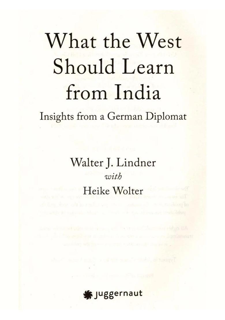 What the West Should Learn from India : Insights from a German Diplomat - Indya
