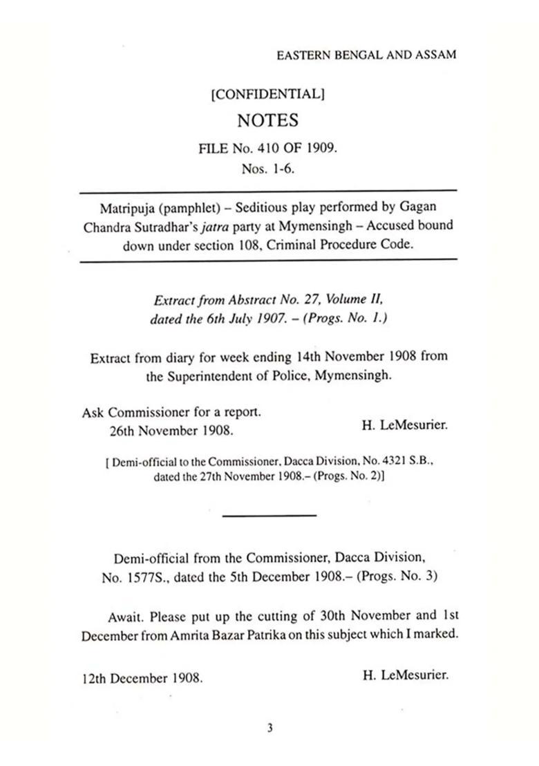 Folk Theatre & The Raj- Selections from Confidential Records - Indya