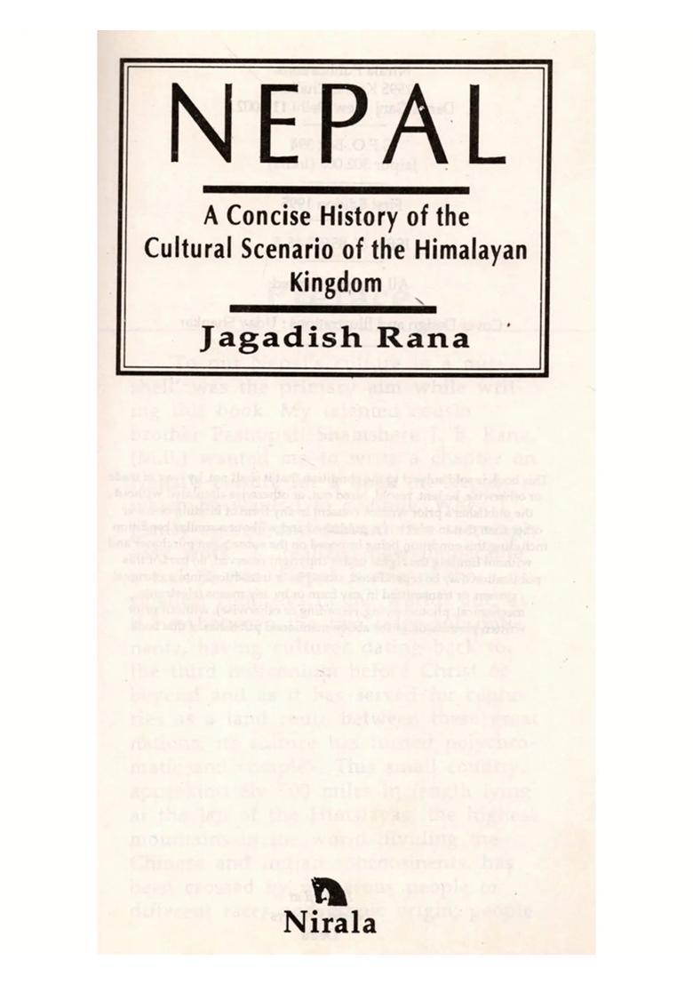Nepal- A Concise History of the Cultural Scenario of the Himalayan Kingdom (An Old and Rare Book) - Indya