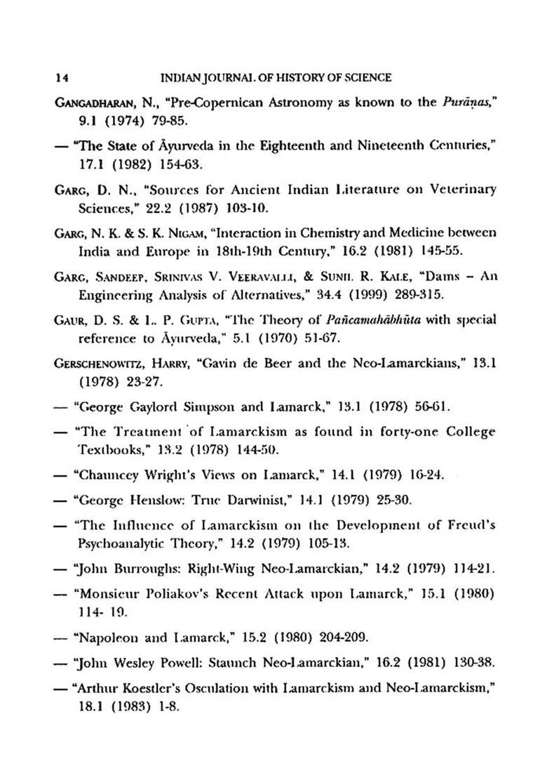 Cumulative Index of The Indian Journal of History of Science Volumes 1-35 (1966-2000) - Indya