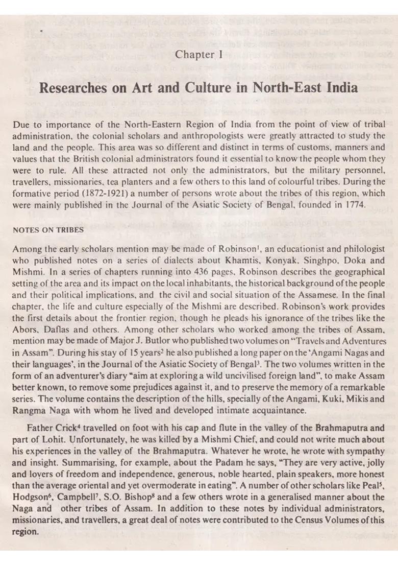 Art and Culture of North-East India (An Old and Rare Book) - Indya