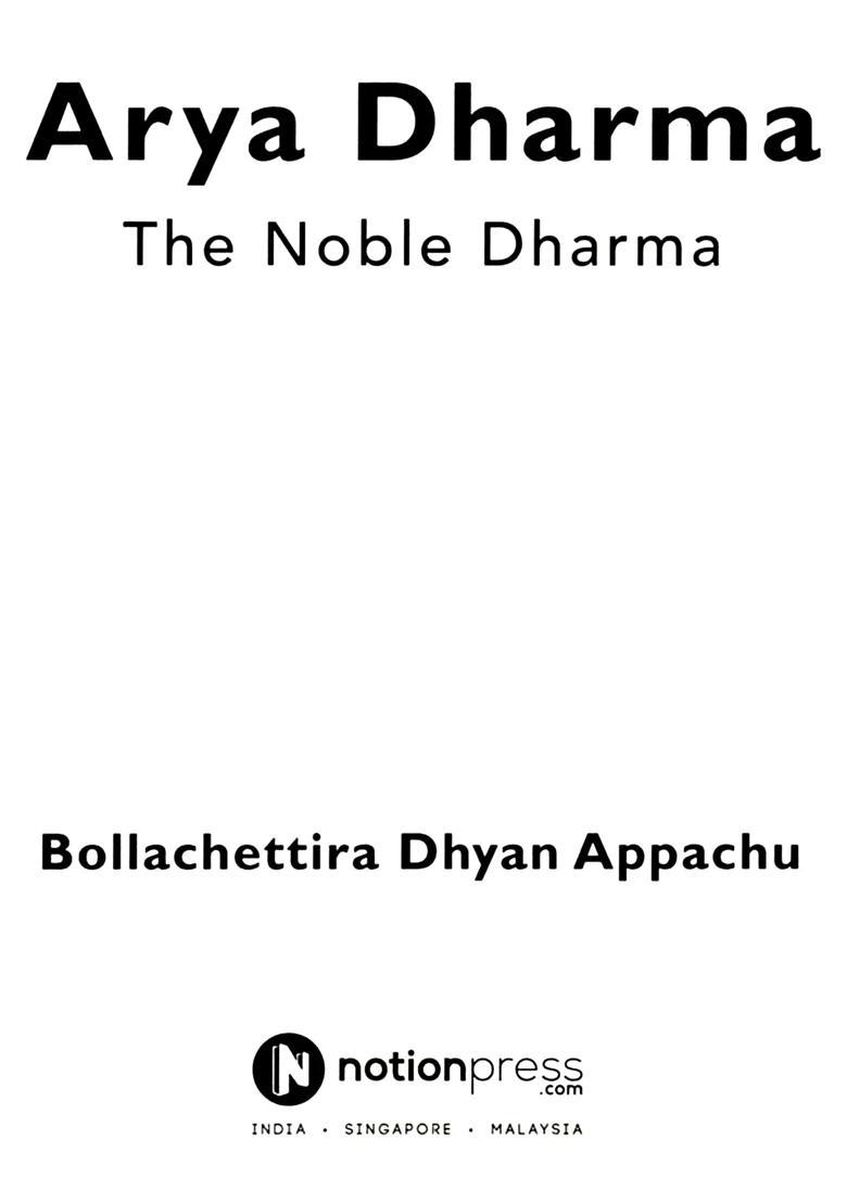 Arya Dharma- The Noble Dharma - Indya