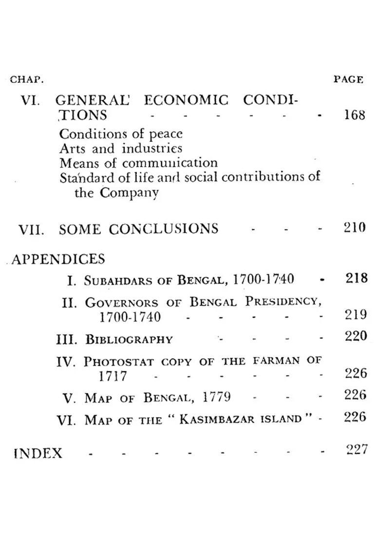 The East India Company and the Economy of Bengal from 1704 to 1740 - Indya