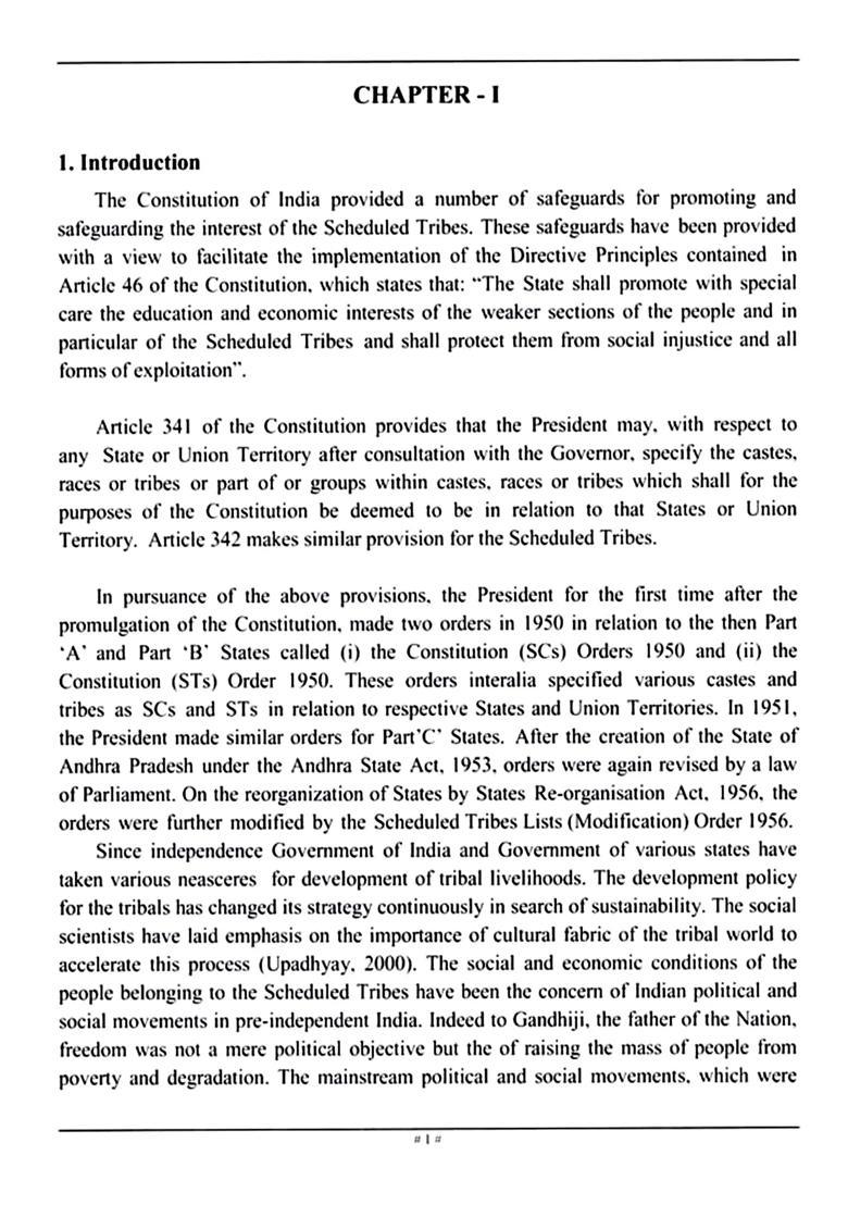 Changing Patterns of Tribal Livelihood: A Study of Adilabad District Narnoor and Janitor Mandals - Indya