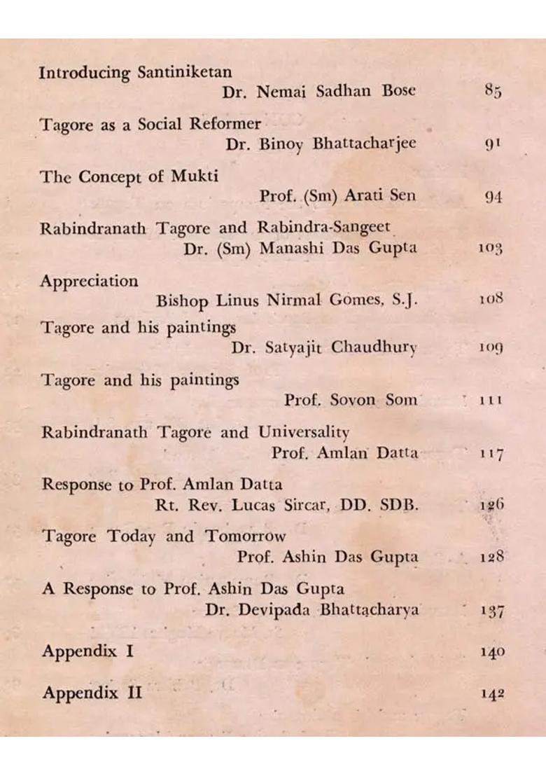 Universality of Tagore- Souvenir of a Symposium on Rabindranath Tagore (An Old and Rare Book) - Indya