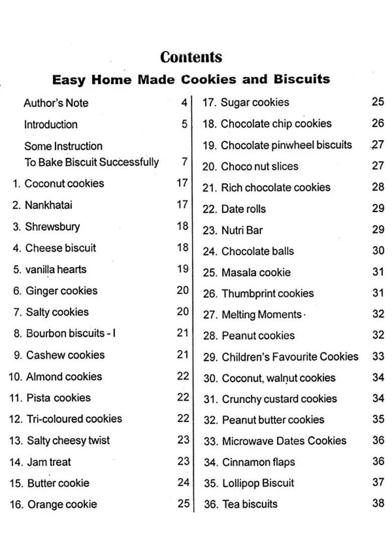Easy Home Made Cookies, Biscuits and Cakes - Indya