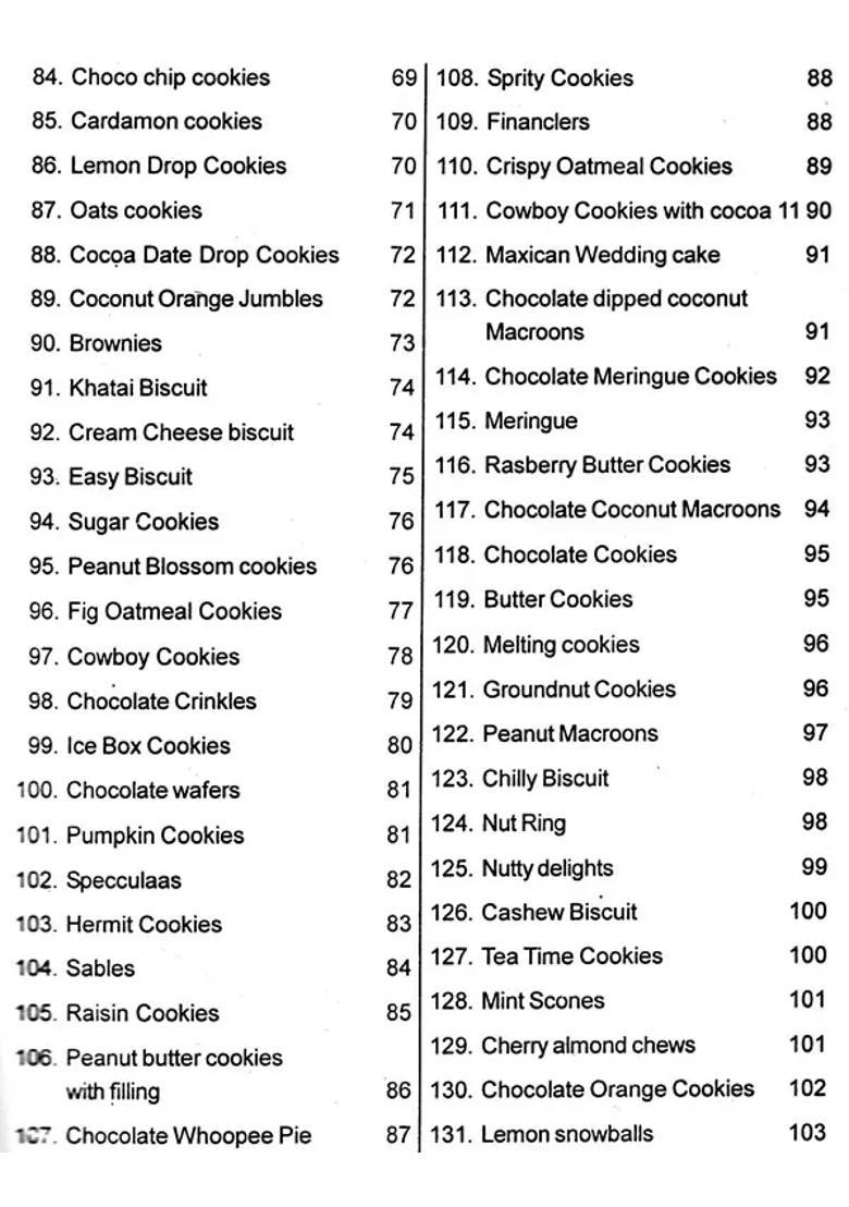 Easy Home Made Cookies, Biscuits and Cakes - Indya