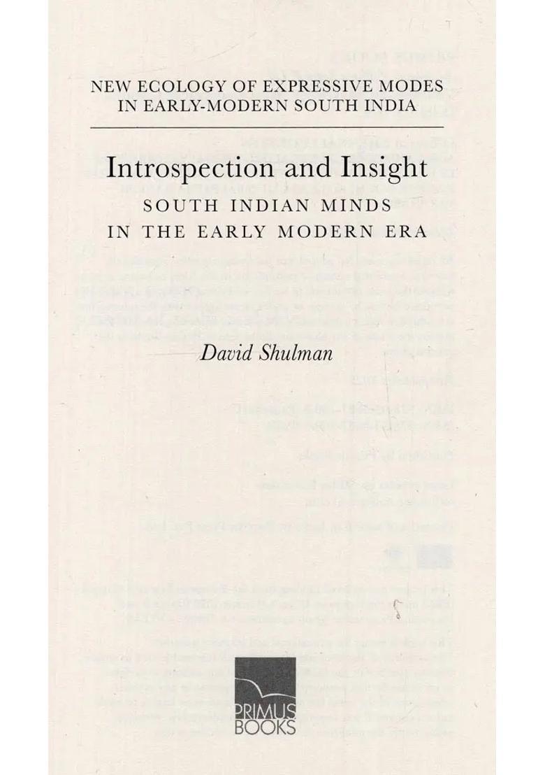 Introspection and Insight: South Indian Minds in the Early Modern Era - Indya