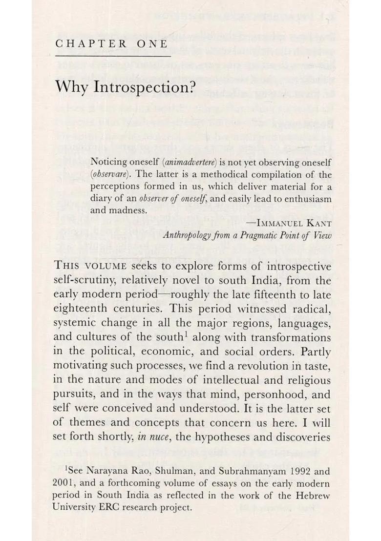 Introspection and Insight: South Indian Minds in the Early Modern Era - Indya