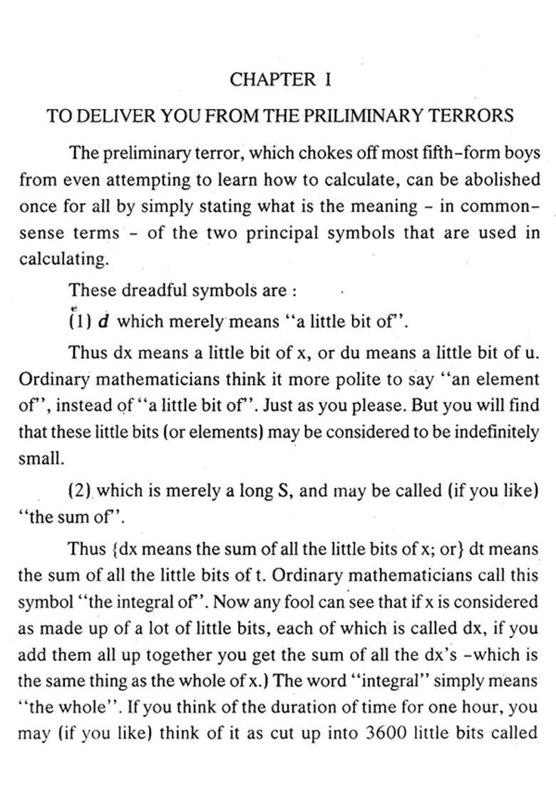 Calculus Made Easy- Calculus Made Easy - Indya