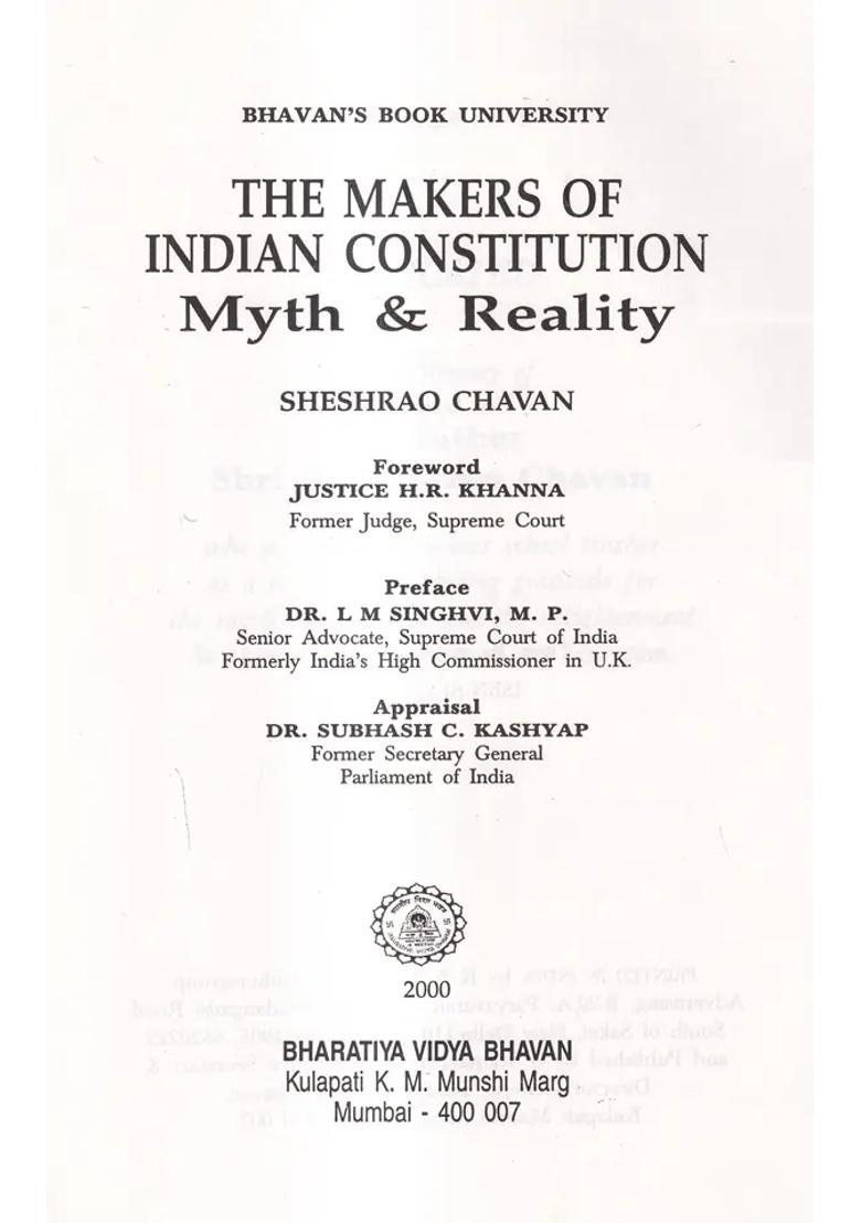 The Makers of Indian Constitution Myth & Reality - Indya