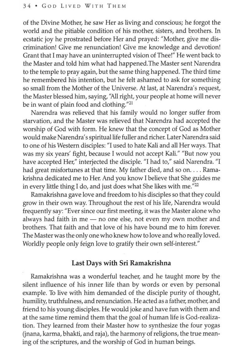 God Lived With Them- Life Stories Of Sixteen Monastic Disciples Of Sri Ramakrishna - Indya