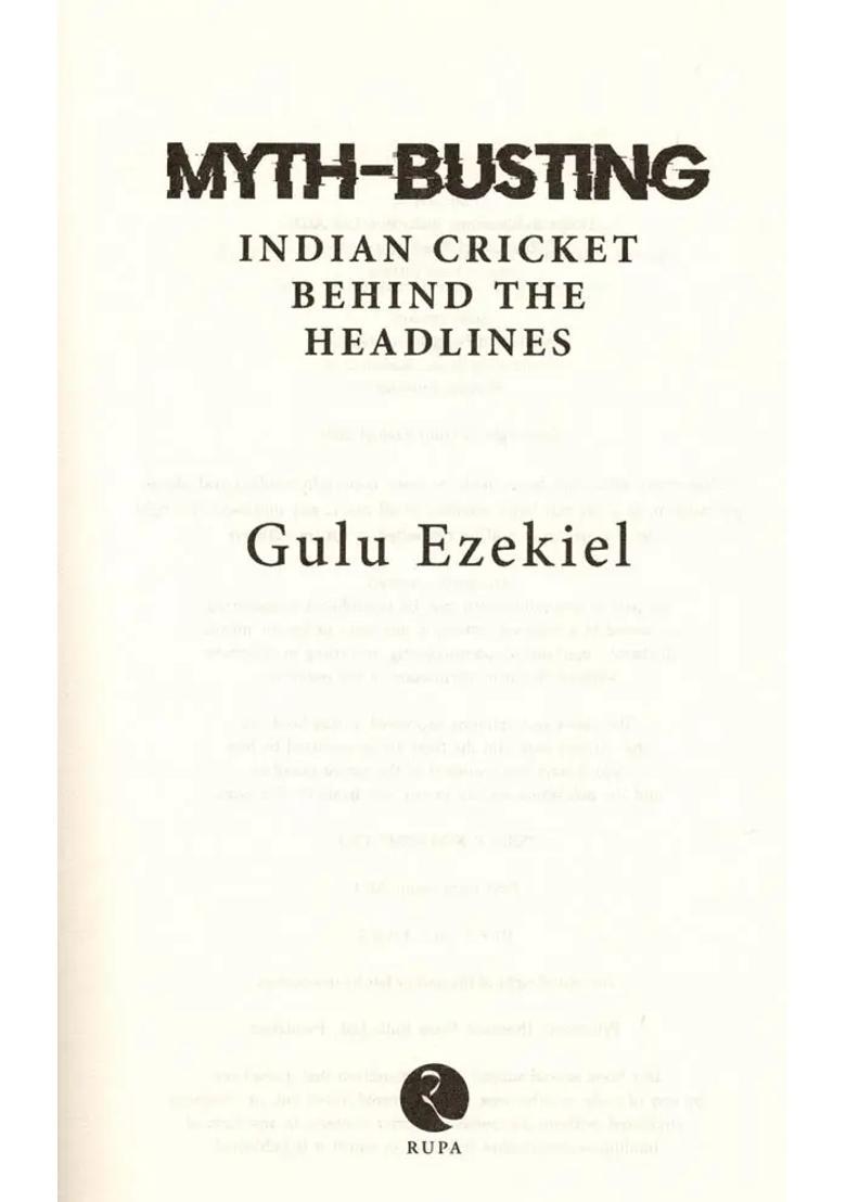 Myth-Busting: Indian Cricket Behind the Headlines - Indya