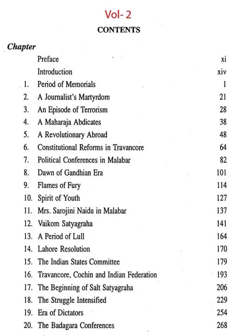 The History of Freedom Movement in Kerala (Set of 2 Volumes) - Indya