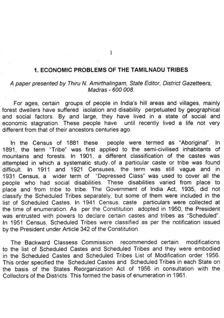 Bulletin of the Madras Government Museum: The Tamil Nadu Tribes - Indya