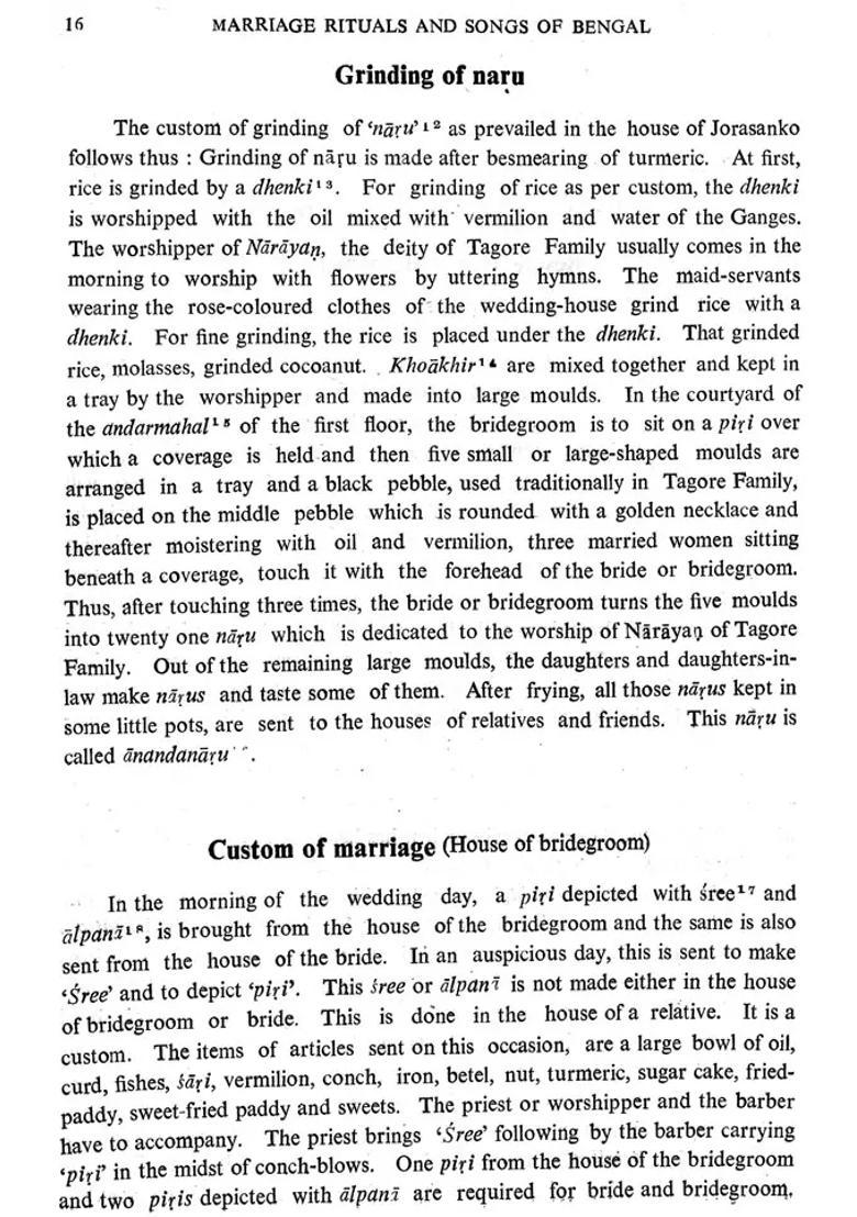 Marriage Rituals and Songs of Bengal - With Staff Notations (An Old and Rare Book) - Indya