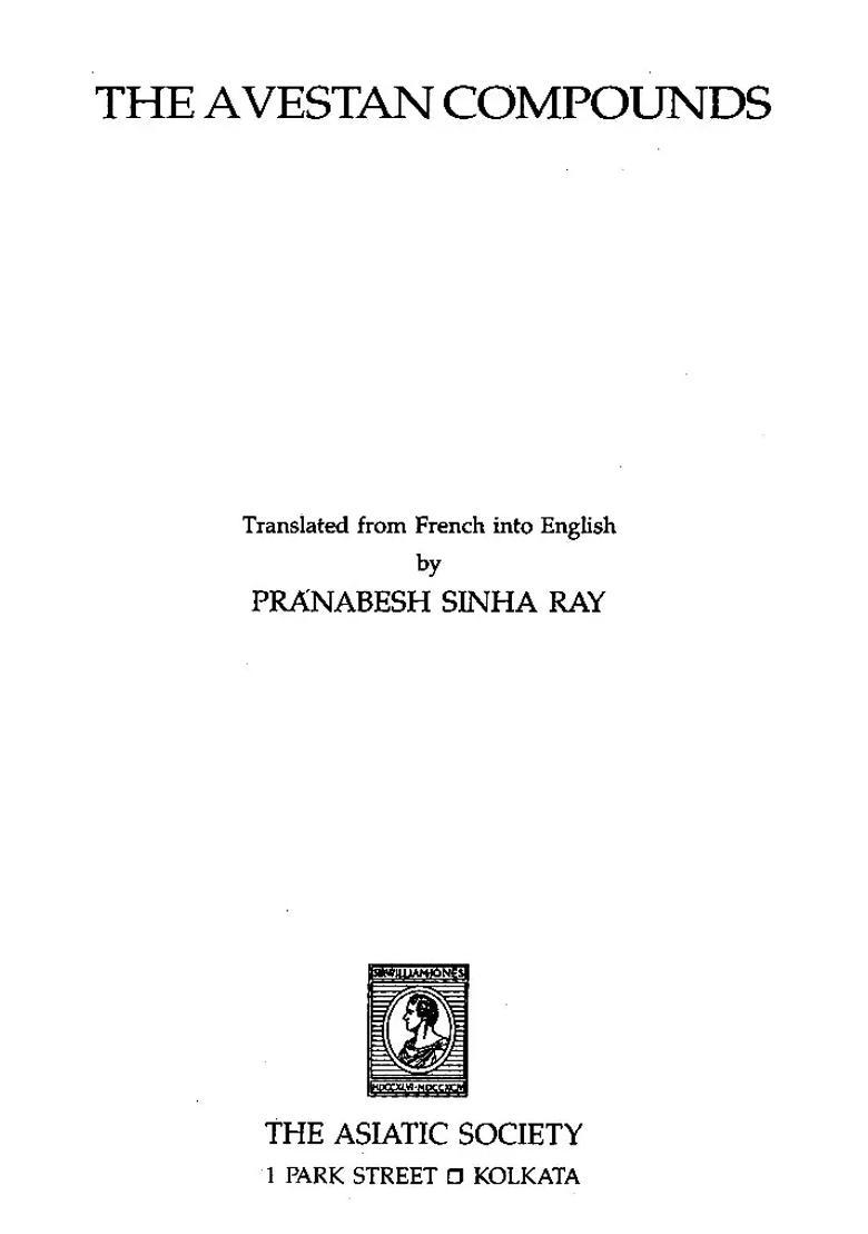 The Avestan Compounds (An Old and Rare book) - Indya