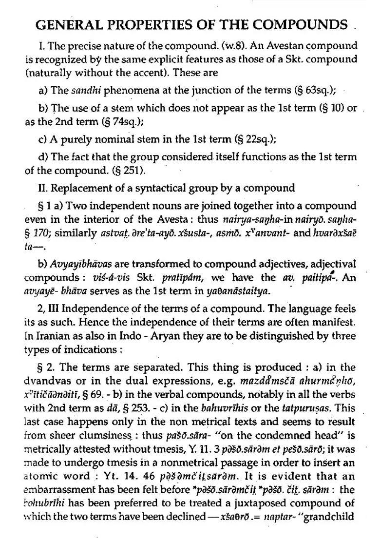 The Avestan Compounds (An Old and Rare book) - Indya