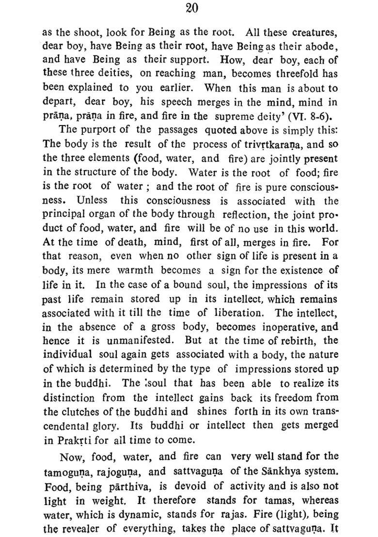 Chandogya Upanisad Samkhya Point of View (An Old and Rare Book) - Indya