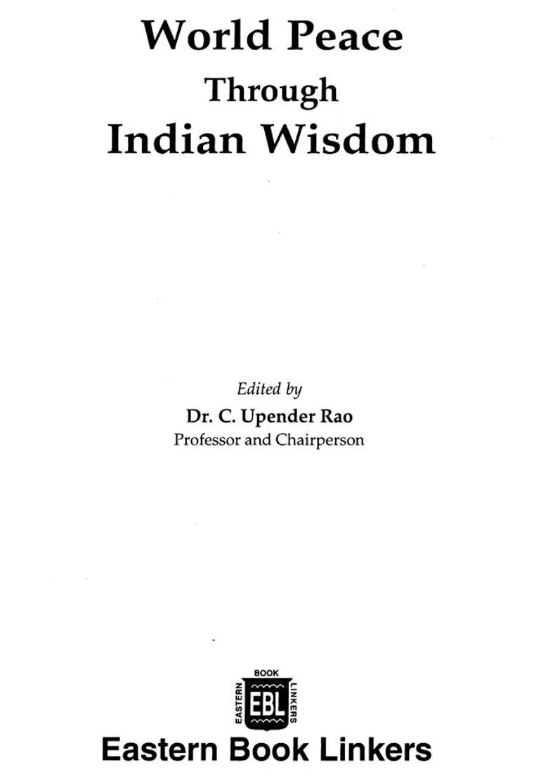 World Peace Through Indian Wisdom - Indya