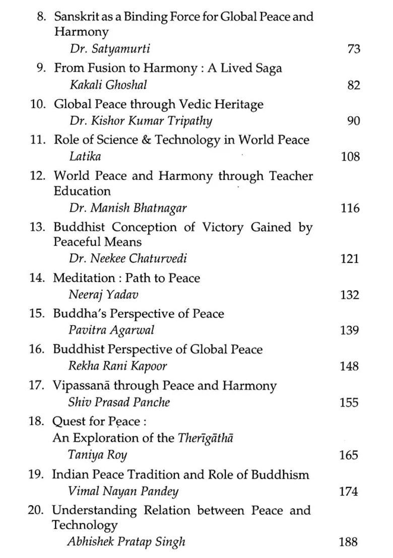 World Peace Through Indian Wisdom - Indya