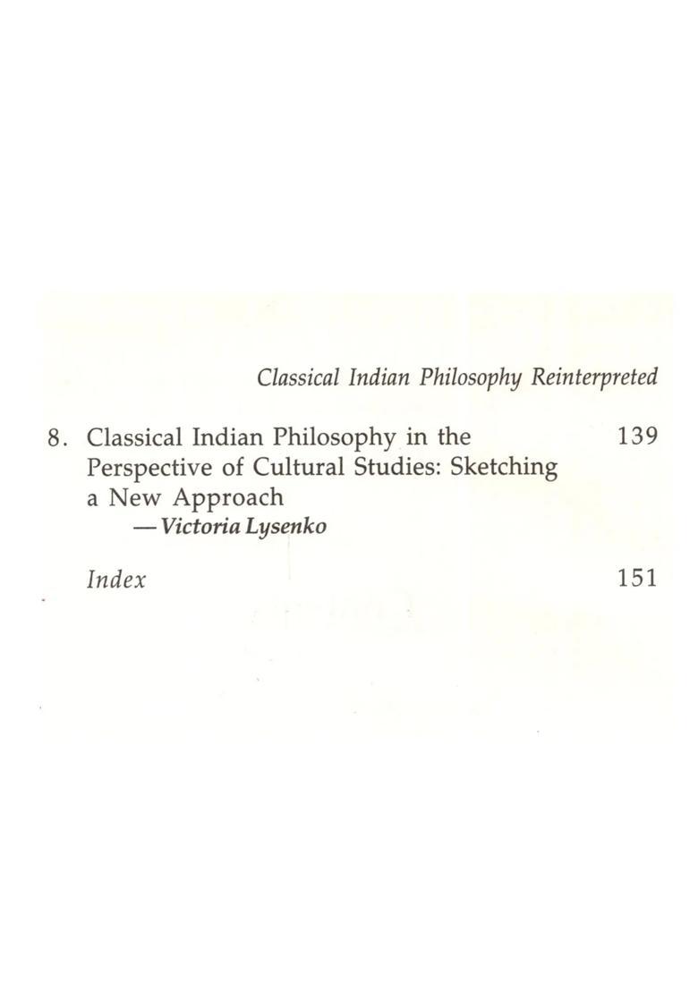 Classical Indian Philosophy Reinterpreted (An Old and Rare Book) - Indya