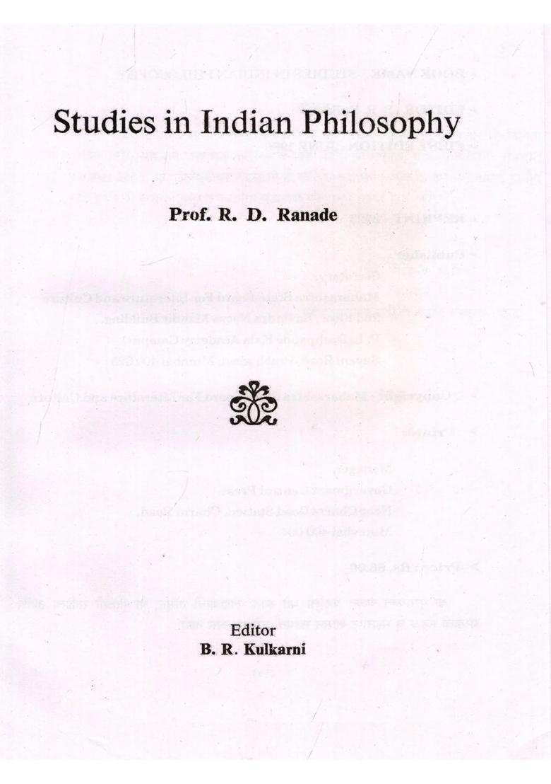 Studies in Indian Philosophy - Indya