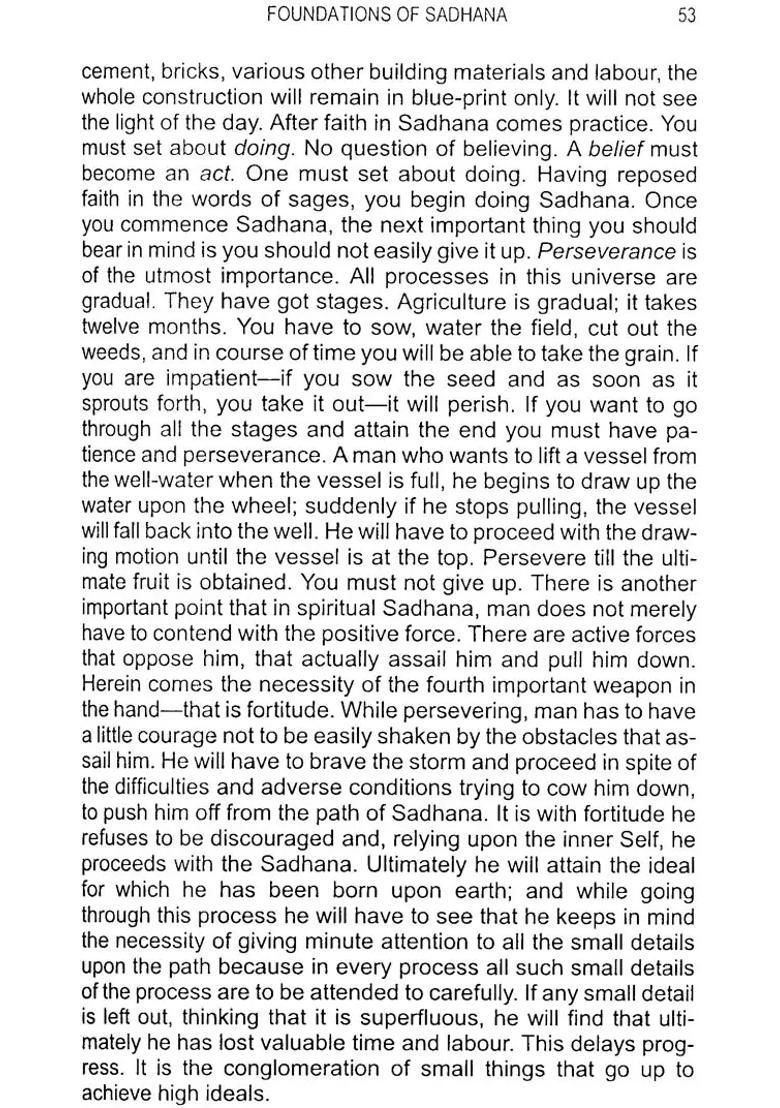 Sadhana A Text Book of the Psychology and Practice of the Techniques to Spiritual Perfection - Indya