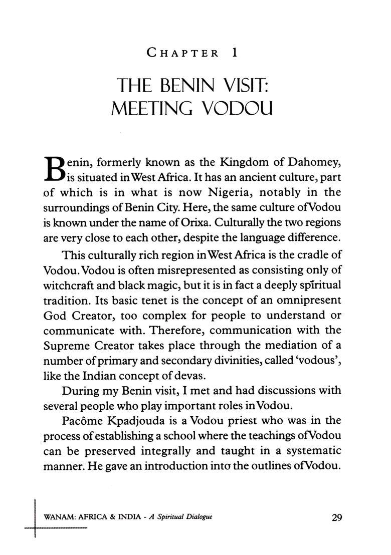 Wanam Africa India A Spiritual Dialogue - Indya