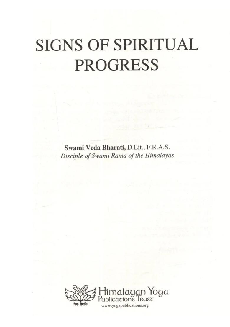 Signs of Spiritual Progress - Indya