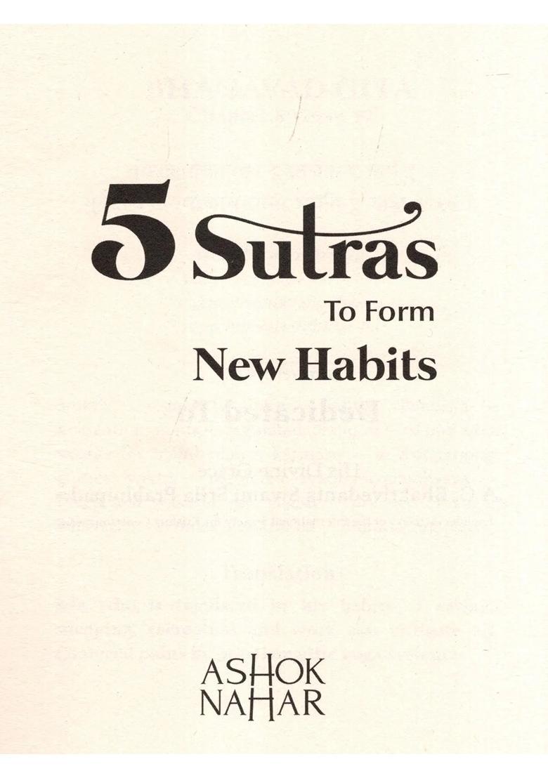 5 Sutras to form New Habits - Indya