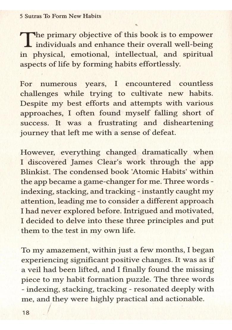 5 Sutras to form New Habits - Indya