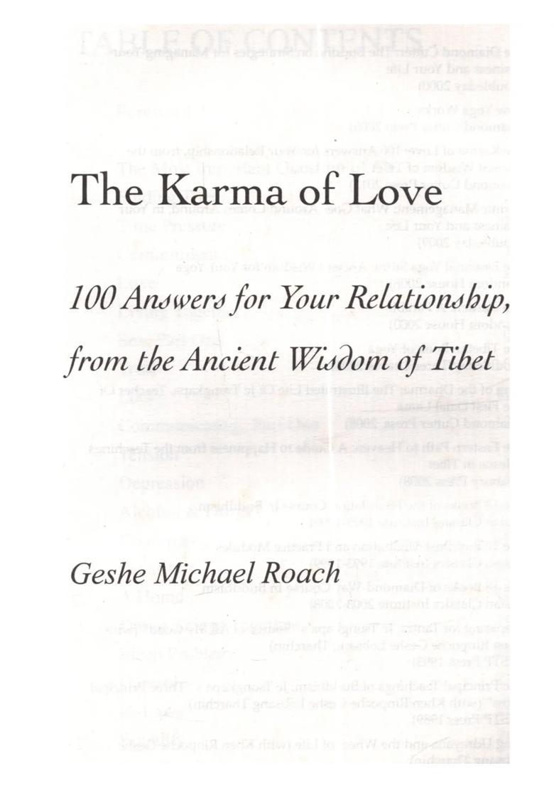 The Karma of Love 100 Answers for Your Relationship, from the Ancient Wisdom of Tibet - Indya