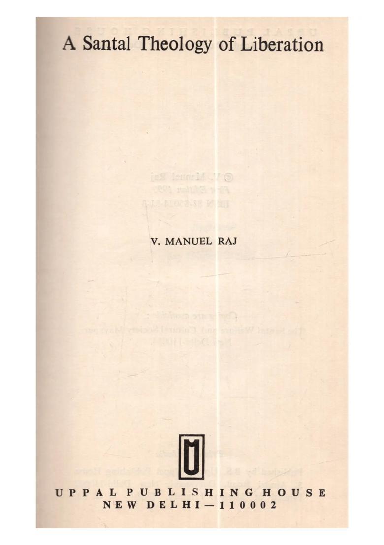 A Santal Theology of Liberation (An Old and Rare Book) - Indya