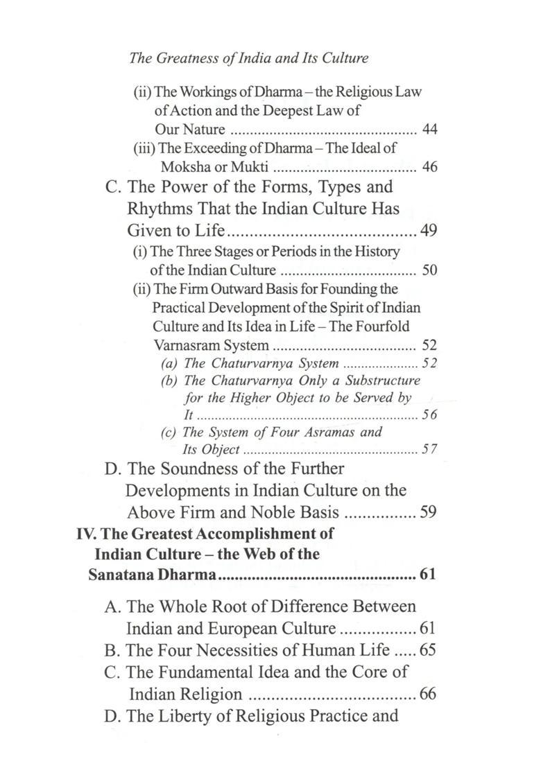The Greatness of India and Its Culture (In the Words of Sri Aurobindo and the Mother) - Indya