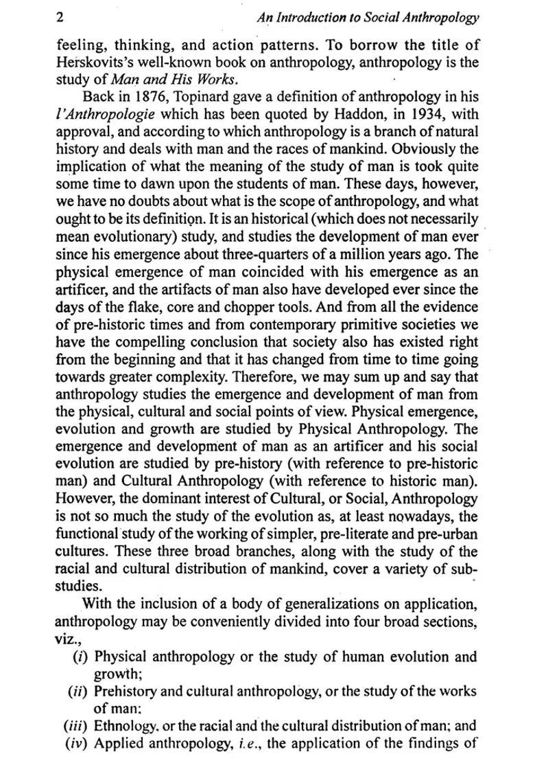 An Introduction to Social Anthropology - Indya