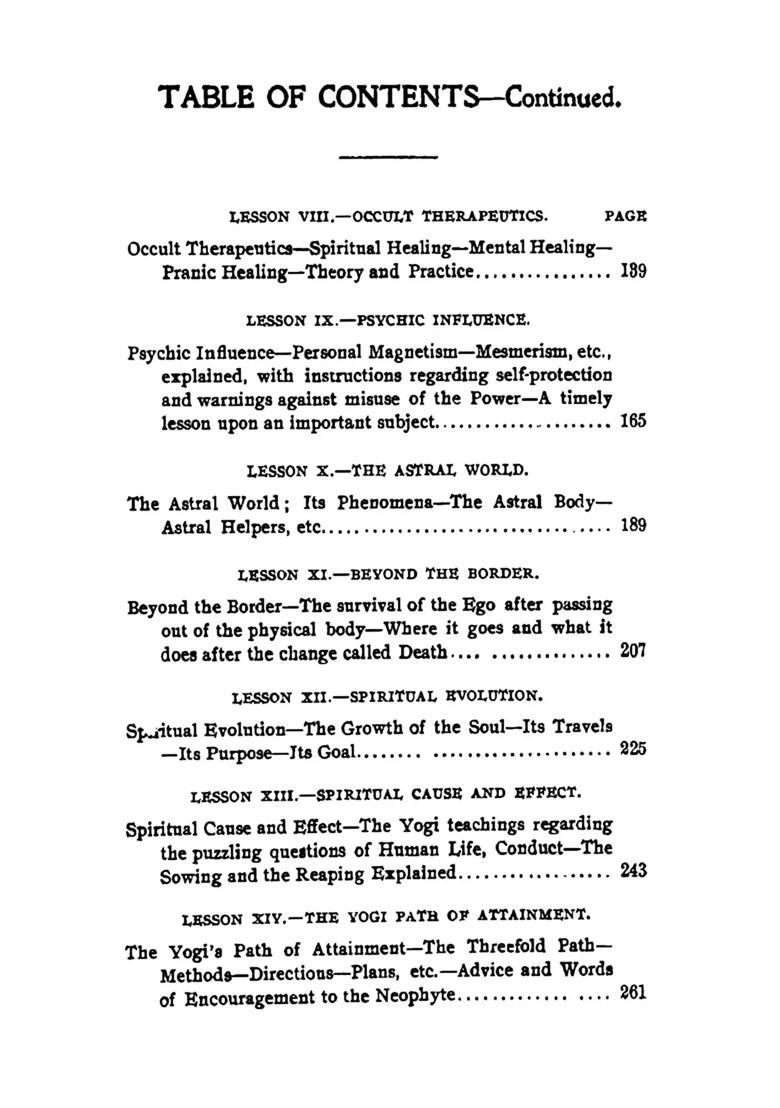 Fourteen Lessons in Yogi Philosophy and Oriental Occultism - Indya