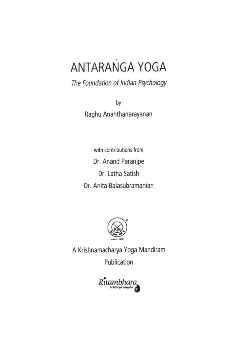 Antaranga Yoga The Foundation of Indian Psychology - Indya